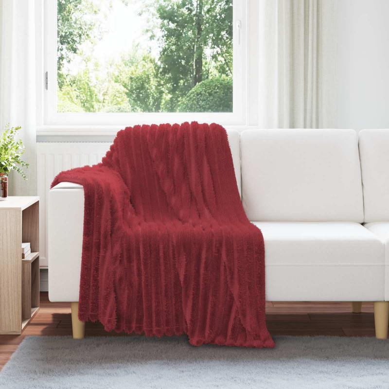 Koc Bordeaux Czerwony 150 x 130 cm Polar