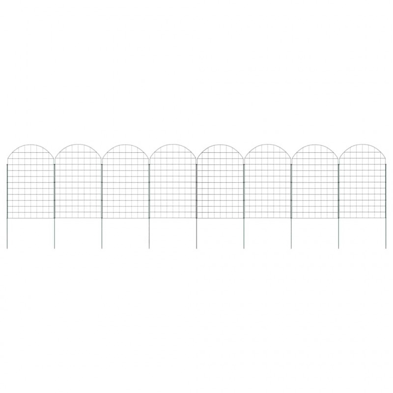Zestaw Ogrodzenia Stawu 8 pcs Zielony 50 x 80 cm Stal
