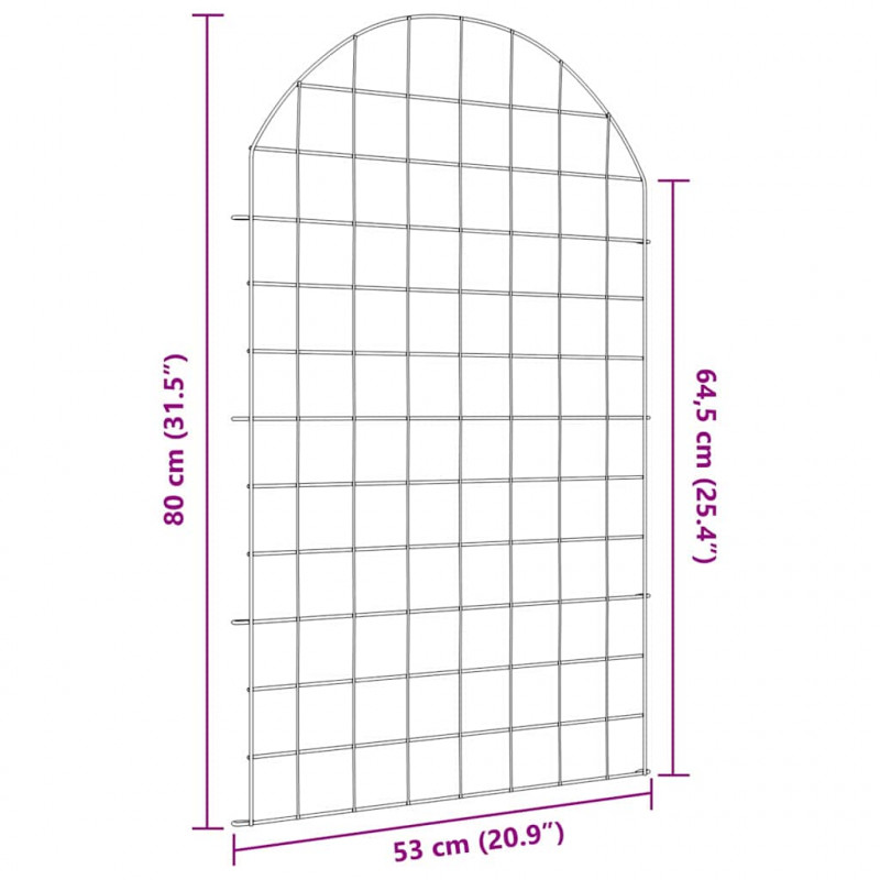 Zestaw Ogrodzenia Stawu 8 pcs Zielony 50 x 80 cm Stal