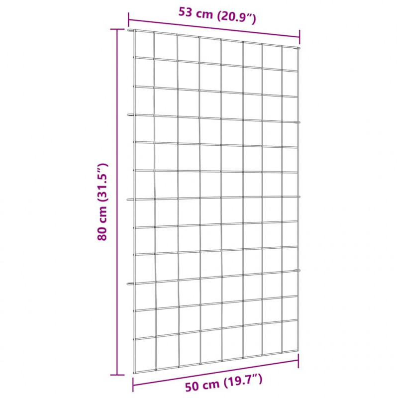 Zestaw Ogrodzenia Stawu 8 pcs Zielony 50 x 80 cm Stal
