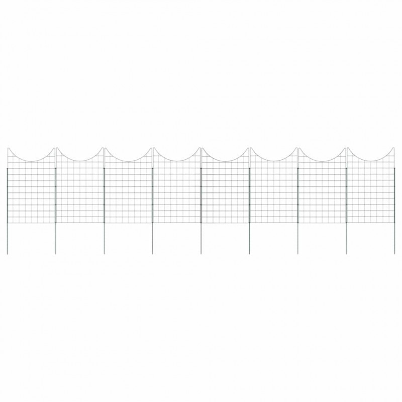 Zestaw Ogrodzenia Stawu 8 pcs Zielony 50 x 80 cm Stal