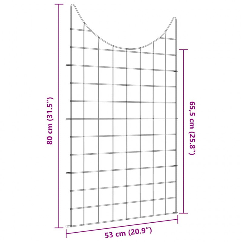 Zestaw Ogrodzenia Stawu 8 pcs Zielony 50 x 80 cm Stal