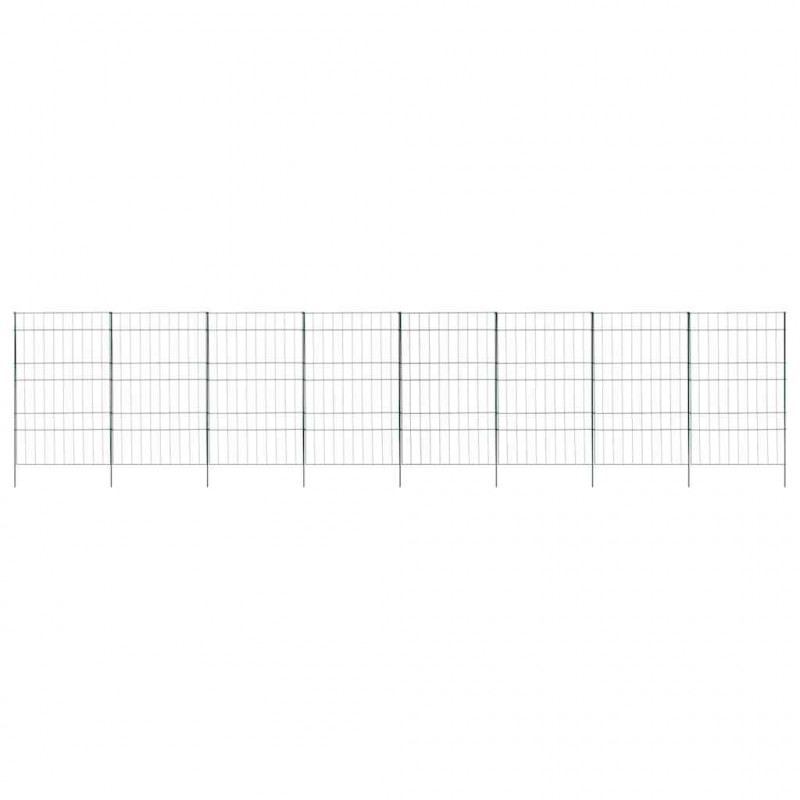 Zestaw Ogrodzenia Stawu 8 pcs Zielony 50 x 80 cm Stal