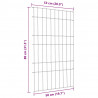 Zestaw Ogrodzenia Stawu 8 pcs Zielony 50 x 80 cm Stal