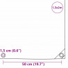 Plandeka 650g / m² Brązowy 1,5 x 2 m Płótno z powłoką PVC