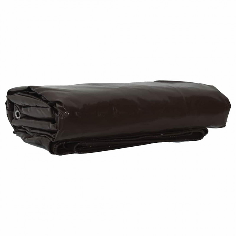 Plandeka 650g / m² Brązowy 1,5 x 2,5 m Płótno z powłoką PVC