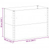Podniesiona rabata ogrodowa 98 x 50 x 68 cm Stal Galwanizowana