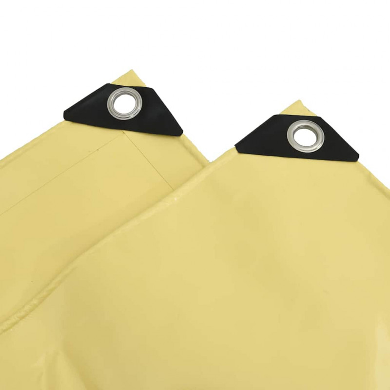 Plandeka 650g / m² Beżowy 1,5 x 2 m Płótno z powłoką PVC