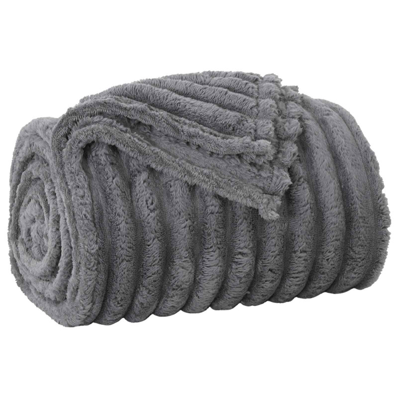 Koce narzutowe 6 pcs Ciemnoszary 150 x 130 cm Polar