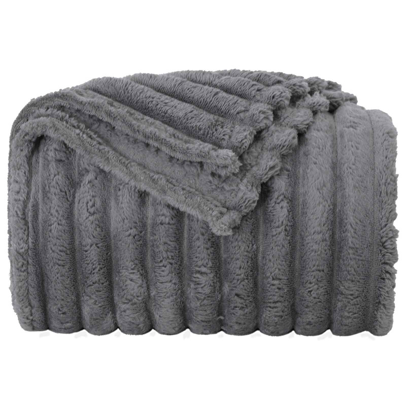 Koce narzutowe 6 pcs Ciemnoszary 150 x 130 cm Polar