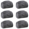 Koce narzutowe 6 pcs Ciemnoszary 200 x 150 cm Polar