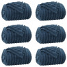 Koce narzutowe 6 pcs Granatowy 200 x 150 cm Polar