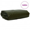 Plandeka 650g / m² Zielony oliwkowy 4 x 8 m Płótno z powłoką PVC