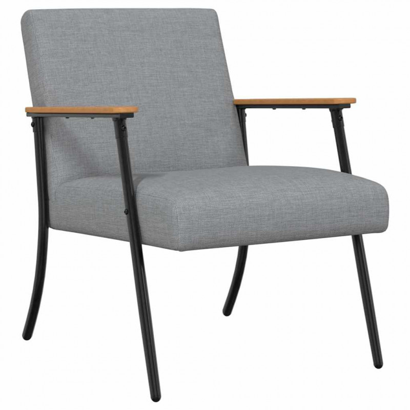 fotel Jasnoszary 59 x 75 x 78 cm tkanina