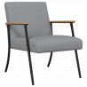 fotel Jasnoszary 59 x 75 x 78 cm tkanina
