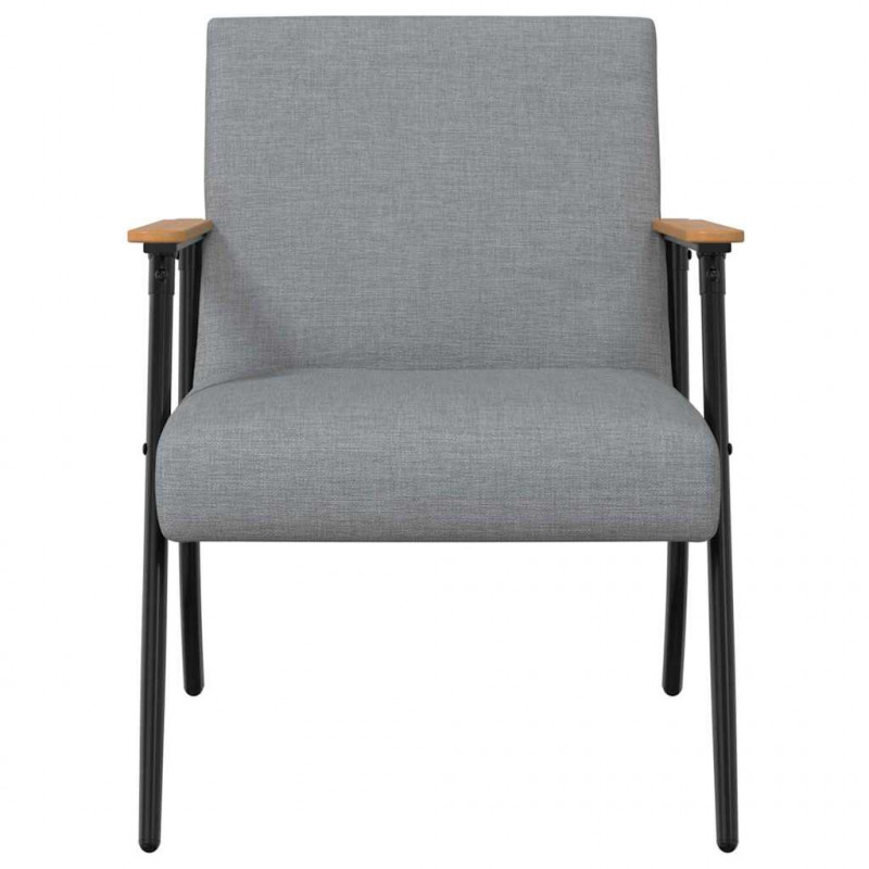 fotel Jasnoszary 59 x 75 x 78 cm tkanina