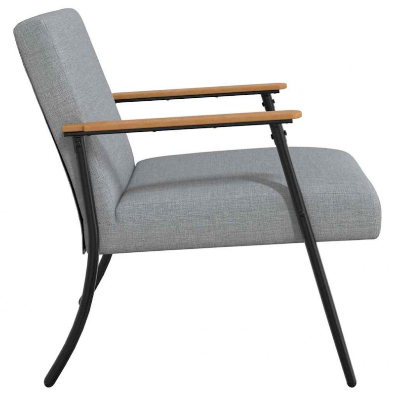 fotel Jasnoszary 59 x 75 x 78 cm tkanina