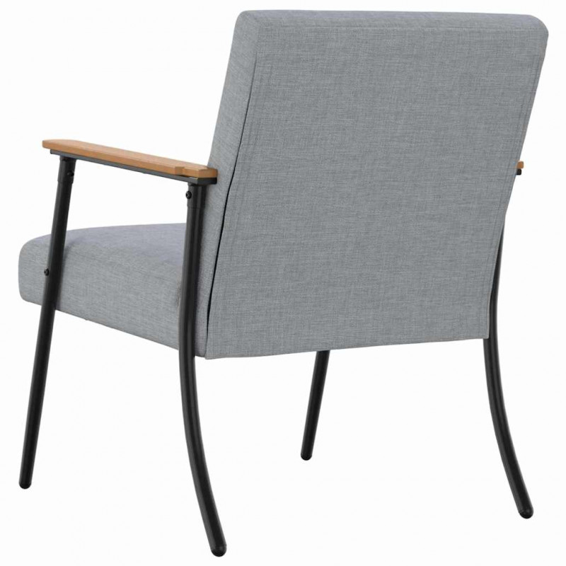 fotel Jasnoszary 59 x 75 x 78 cm tkanina
