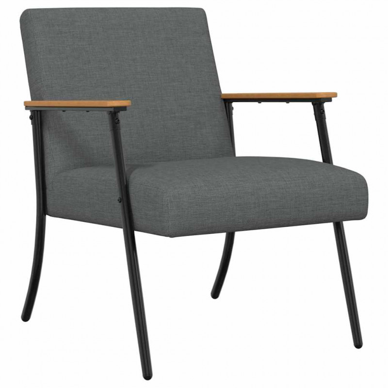 fotel Ciemnoszary 59 x 75 x 78 cm tkanina