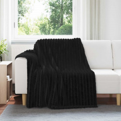 Koce narzutowe 6 pcs Czarny 200 x 150 cm Polar