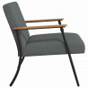 fotel Ciemnoszary 59 x 75 x 78 cm tkanina