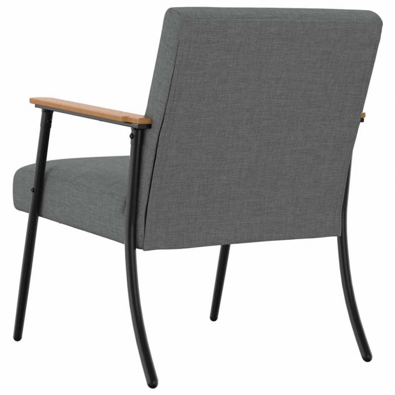 fotel Ciemnoszary 59 x 75 x 78 cm tkanina