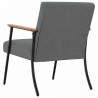 fotel Ciemnoszary 59 x 75 x 78 cm tkanina