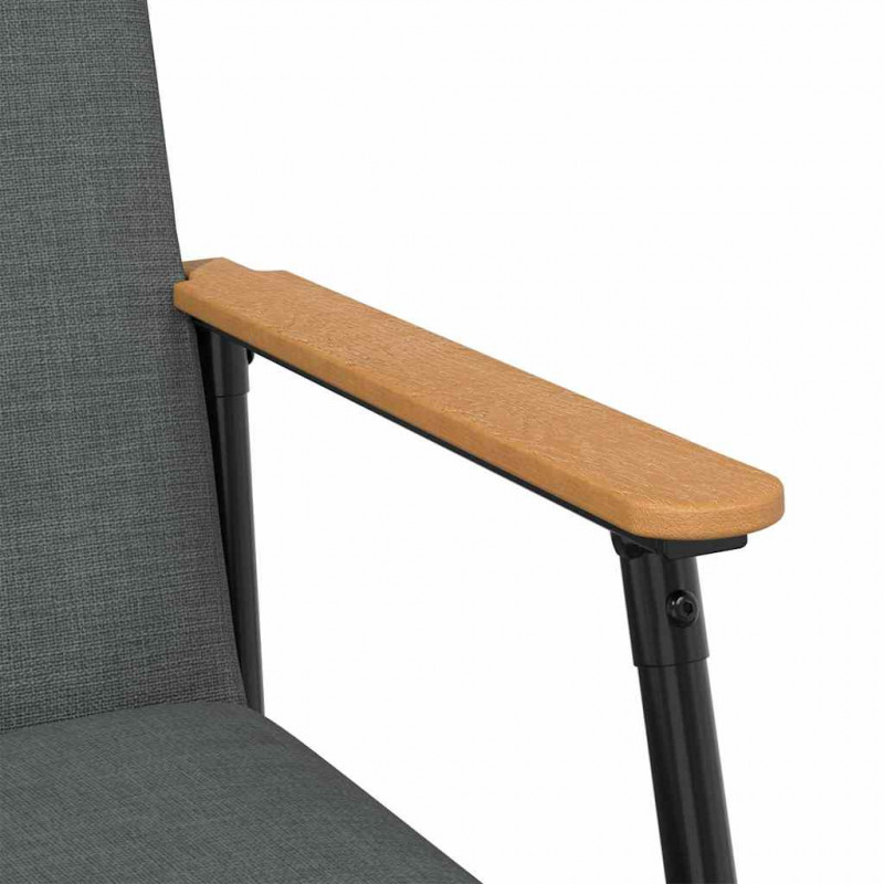 fotel Ciemnoszary 59 x 75 x 78 cm tkanina