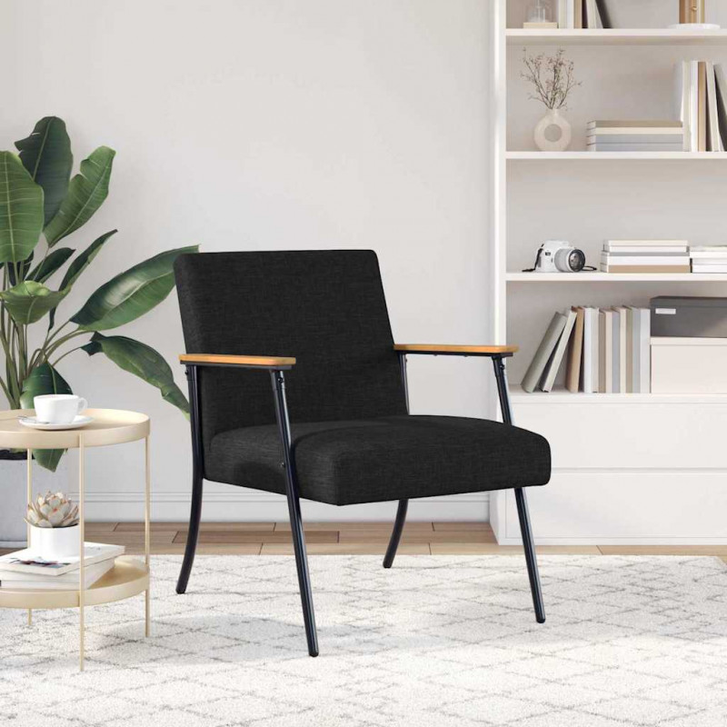 fotel Czarny 59 x 75 x 78 cm tkanina