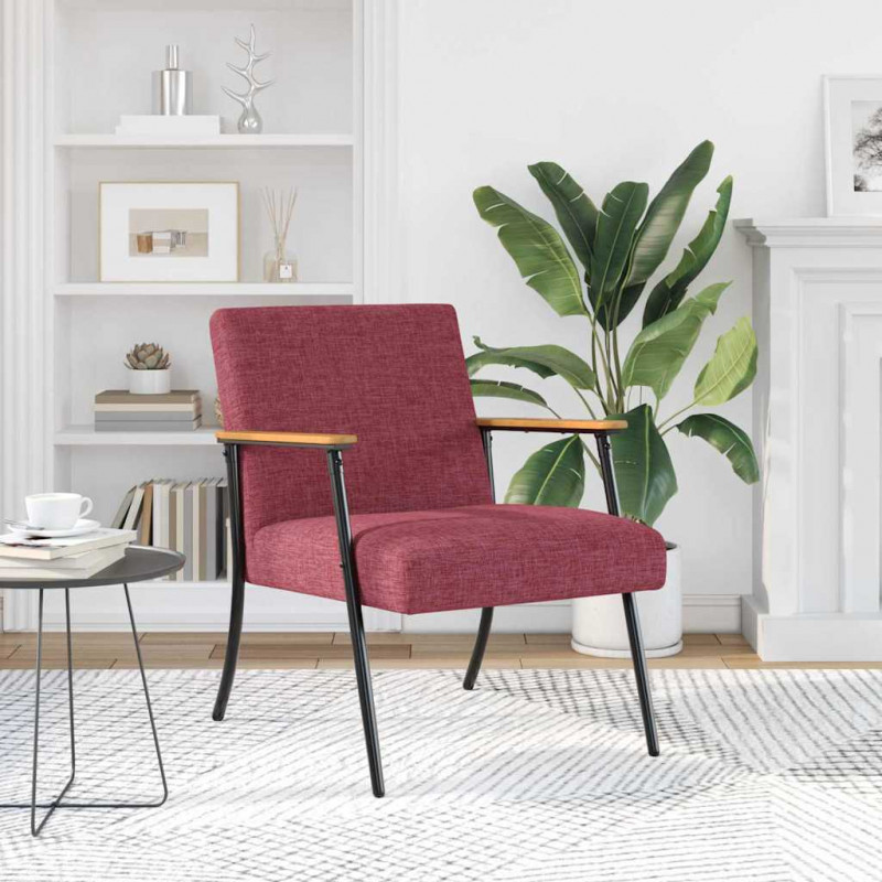 fotel Czerwone wino 59 x 75 x 78 cm tkanina