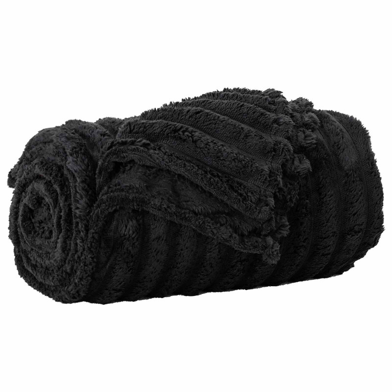 Koce narzutowe 6 pcs Czarny 270 x 240 cm Polar
