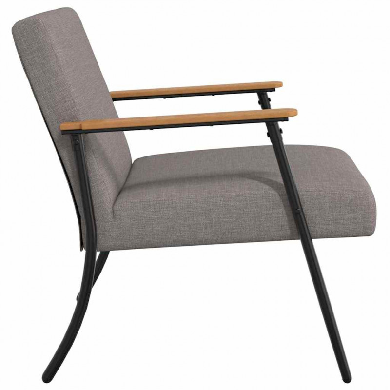 fotel Ciemnoszary 59 x 75 x 78 cm tkanina