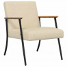 fotel Kremowy 59 x 75 x 78 cm tkanina