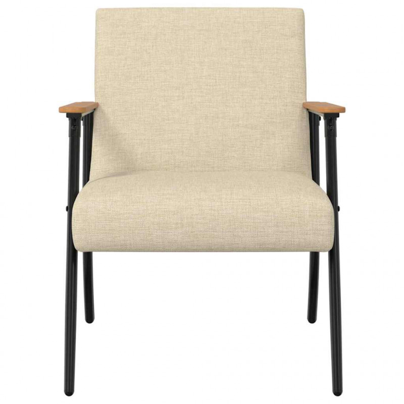 fotel Kremowy 59 x 75 x 78 cm tkanina