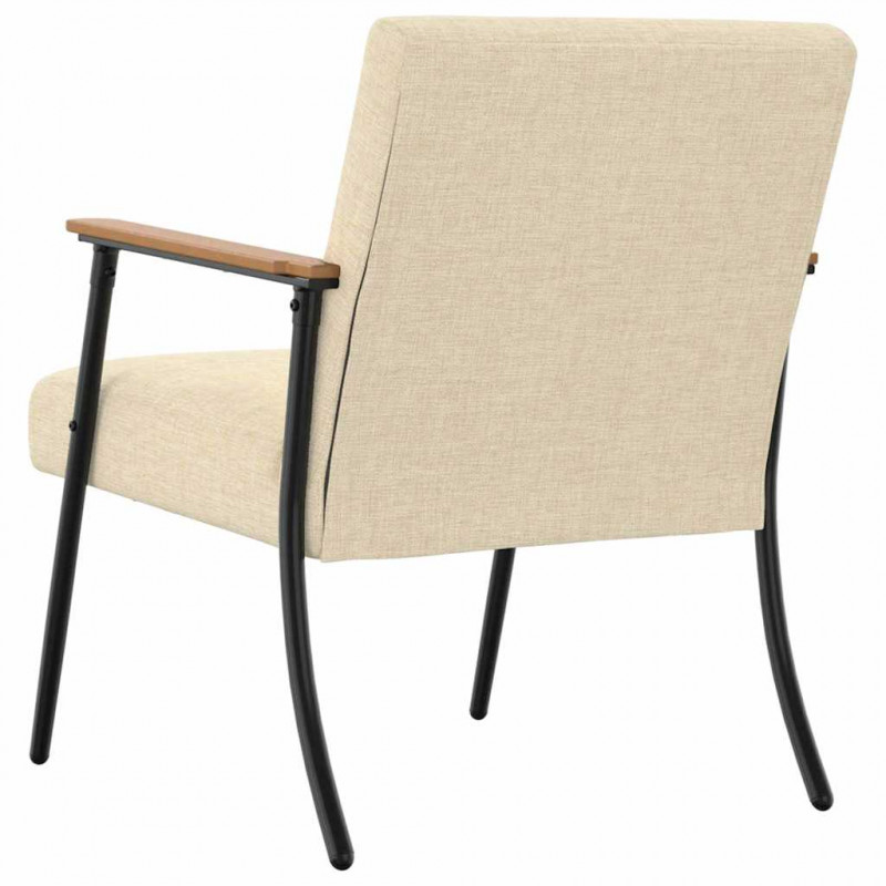 fotel Kremowy 59 x 75 x 78 cm tkanina