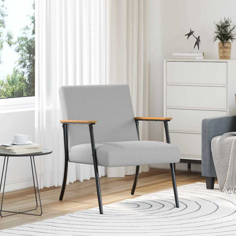 fotel Szary chmur 59 x 75 x 78 cm tkanina