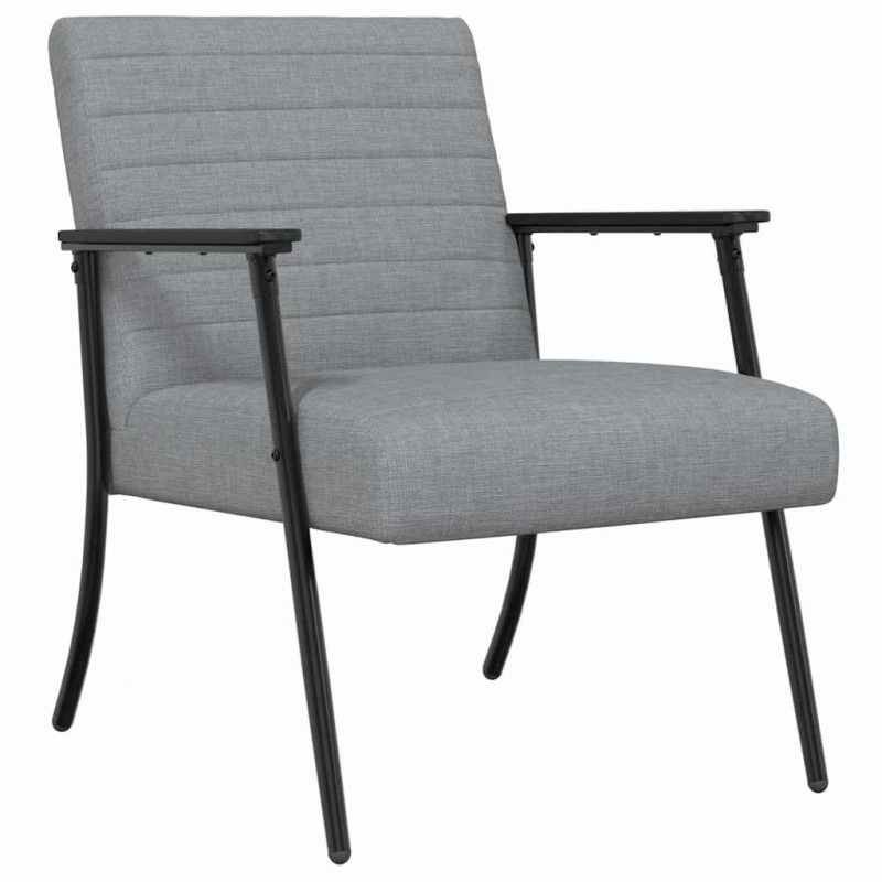 fotel Jasnoszary 59 x 75 x 78 cm tkanina