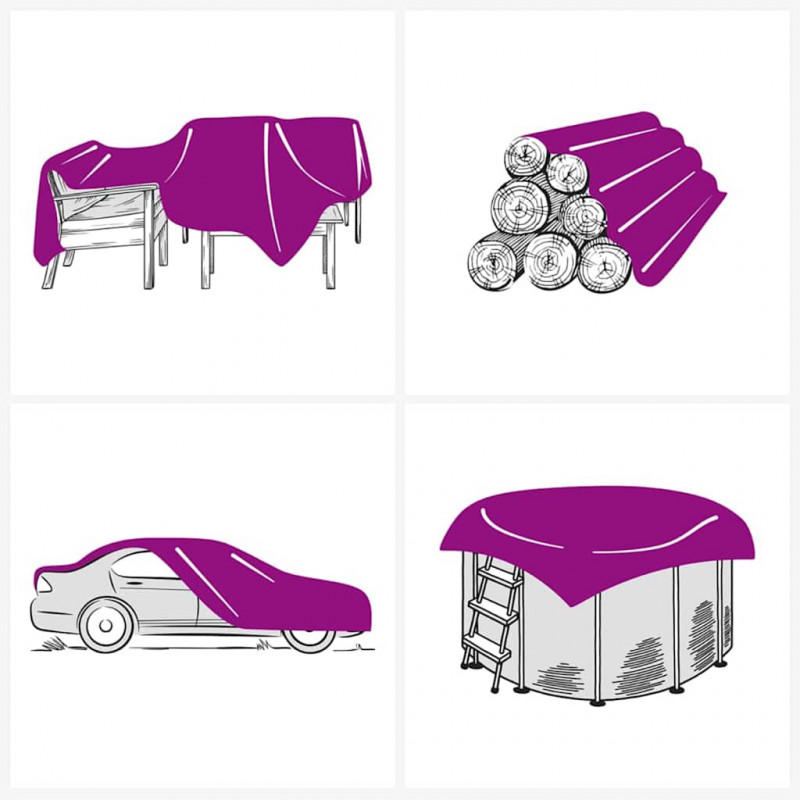 Plandeka 650g / m² Zielony oliwkowy 5 x 5 m Płótno z powłoką PVC