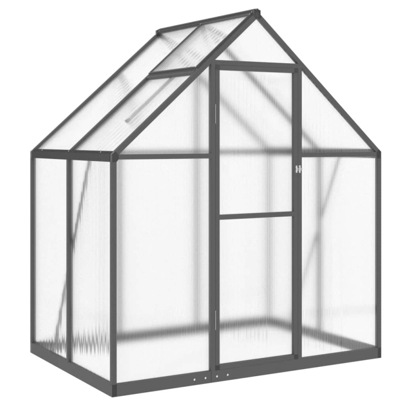 Szklarnia z ramą podstawy, antracyt, 169x114x195 cm, aluminium