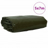 Plandeka 650g / m² Zielony oliwkowy 5 x 7 m Płótno z powłoką PVC