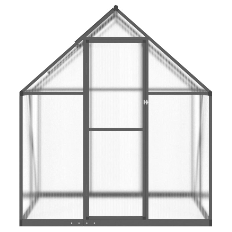 Szklarnia z ramą podstawy, antracyt, 169x114x195 cm, aluminium