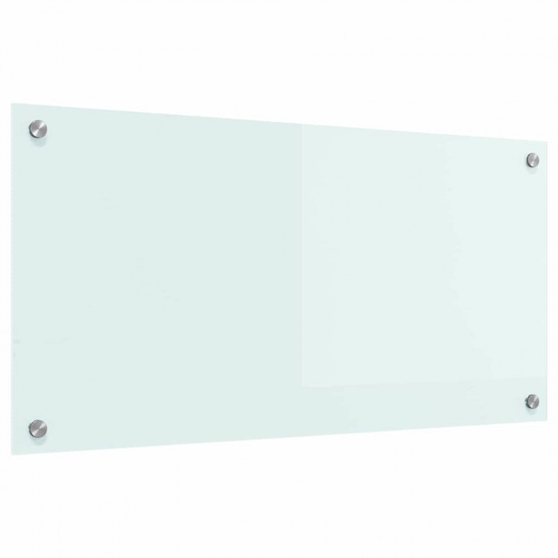 Panel kuchenny Biały 80 x 40 cm szkło hartowane