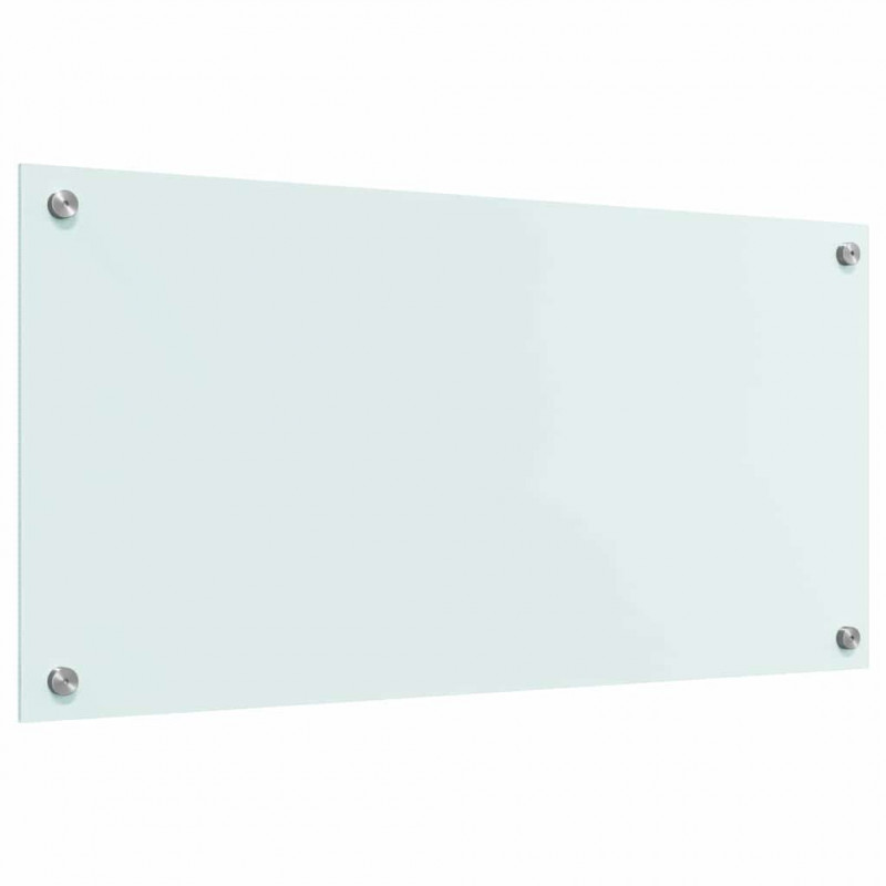 Panel kuchenny Biały 80 x 40 cm szkło hartowane