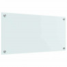 Panel kuchenny Biały 80 x 40 cm szkło hartowane