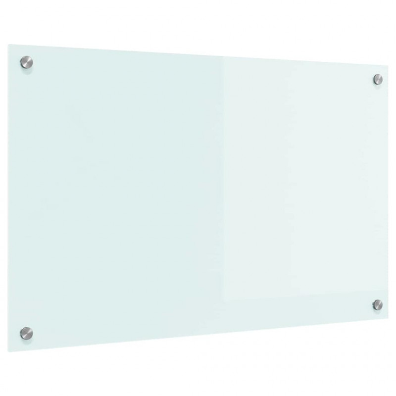 Panel kuchenny Biały 80 x 50 cm szkło hartowane