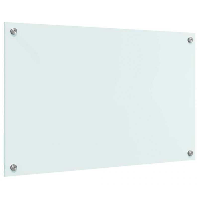 Panel kuchenny Biały 80 x 50 cm szkło hartowane