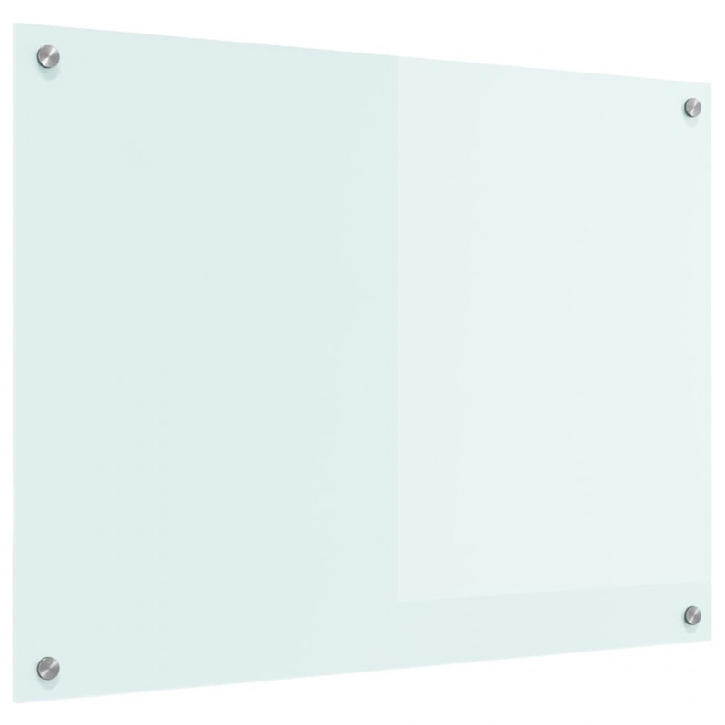 Panel kuchenny Biały 80 x 60 cm szkło hartowane