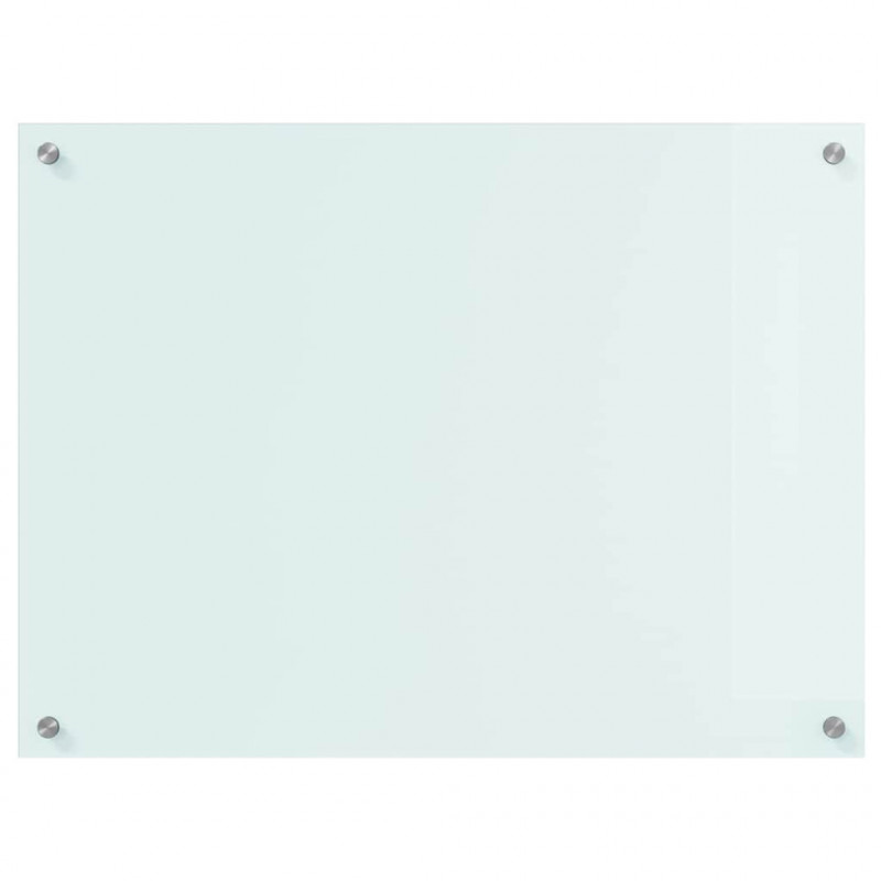 Panel kuchenny Biały 80 x 60 cm szkło hartowane