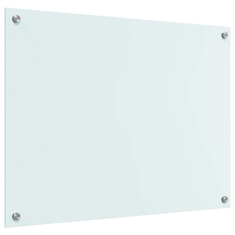 Panel kuchenny Biały 80 x 60 cm szkło hartowane