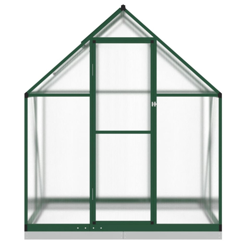 Szklarnia z ramą podstawy, zielona, 169x114x202 cm, aluminium